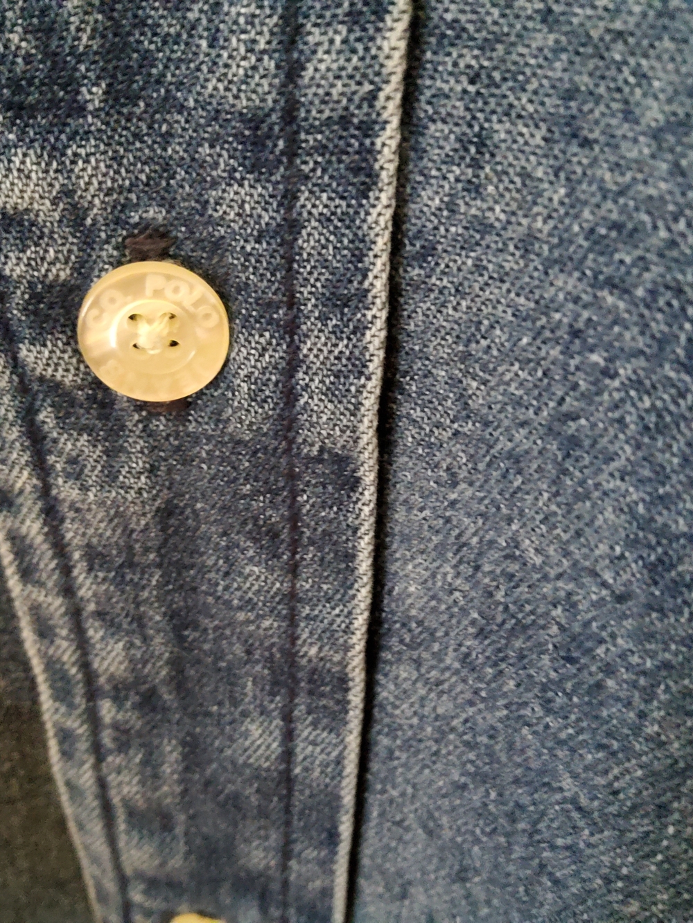 Ralph Lauren Jeans CO Denim Button Down Size XL VGUC Vintage 90's - Picture 14 of 14